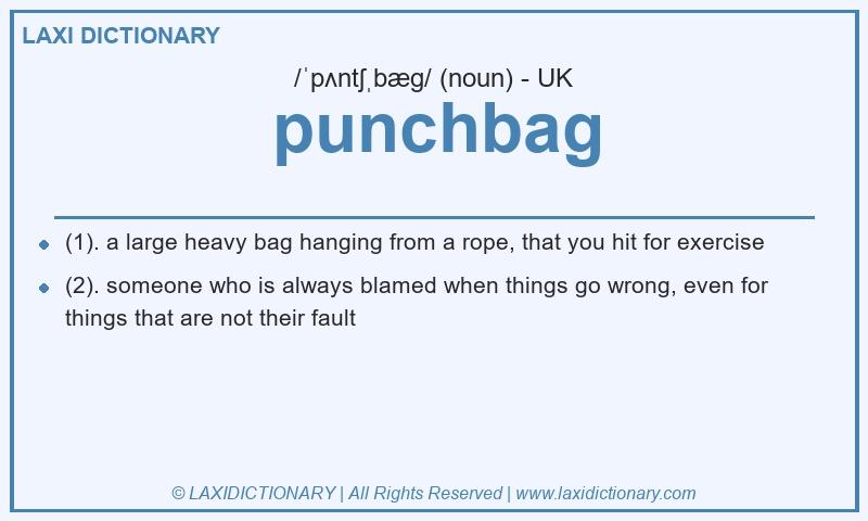 Definition punchbag in British English