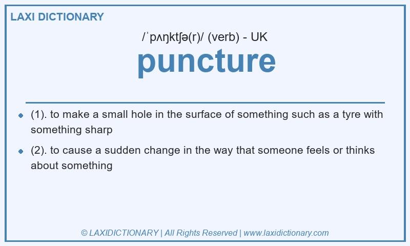 Definition puncture in British English