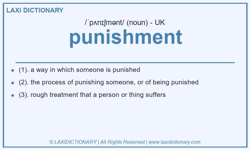 Definition punishment in British English