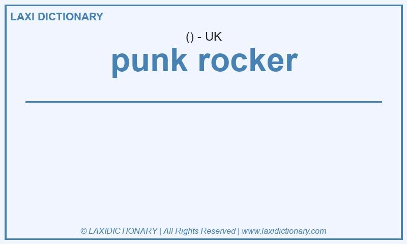 Definition punk rocker in British English