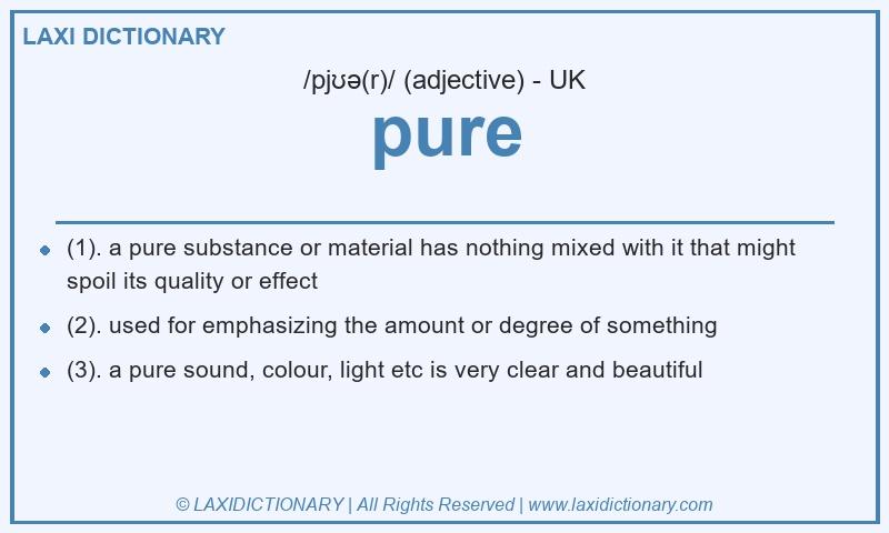 Definition pure in British English