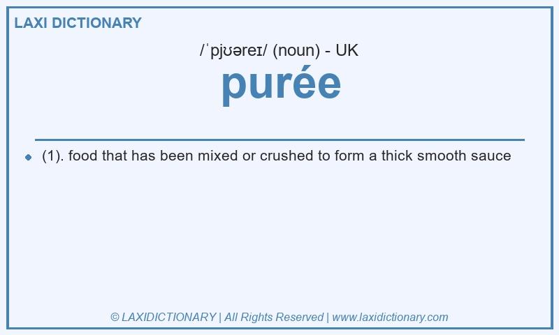 Definition purée in British English