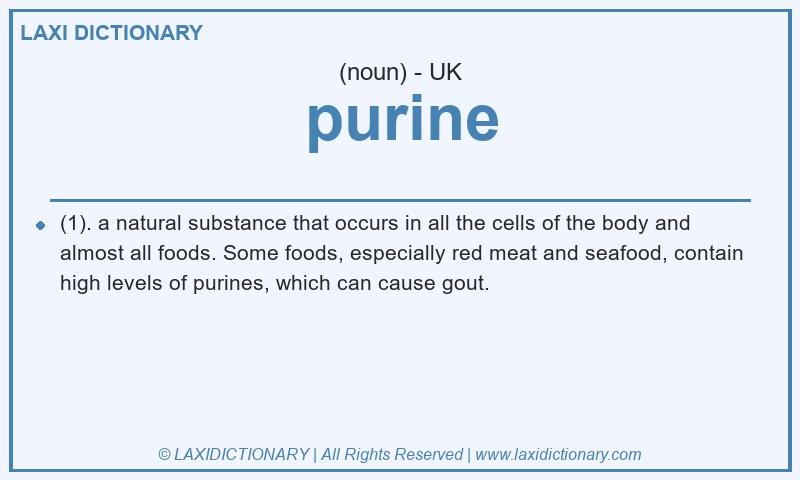 Definition purine in British English