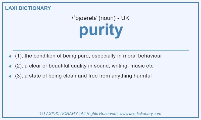 Definition purity in British English