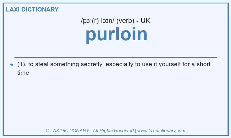 Definition purloin in British English