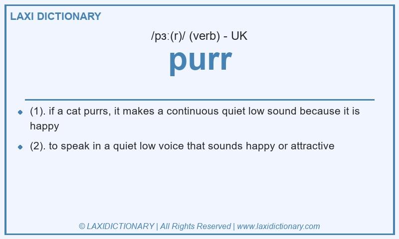 Definition purr in British English