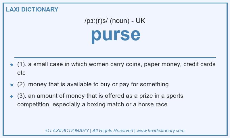 Definition purse in British English