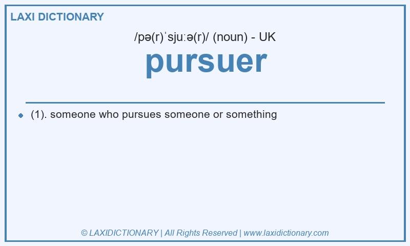 Definition pursuer in British English