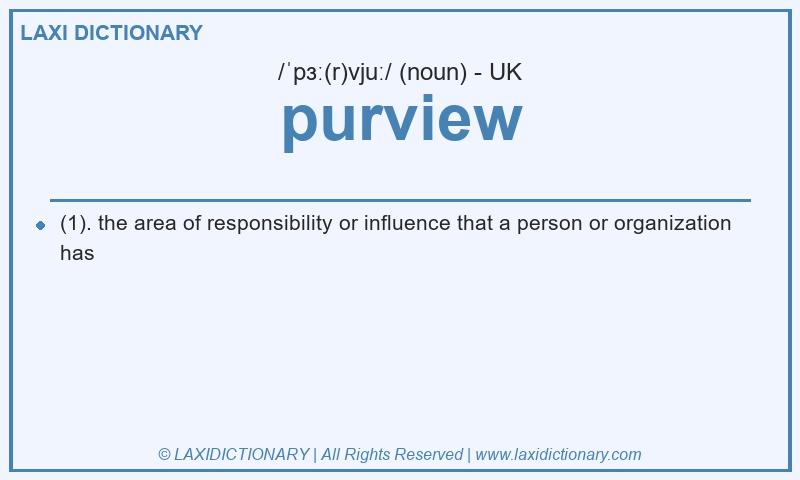 Definition purview in British English