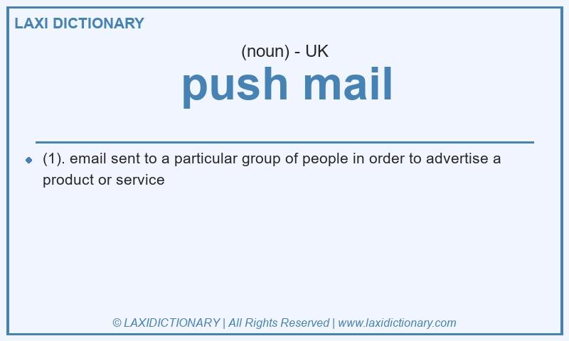 Definition push mail in British English