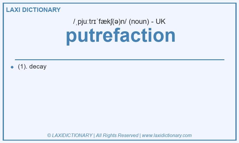 Definition putrefaction in British English
