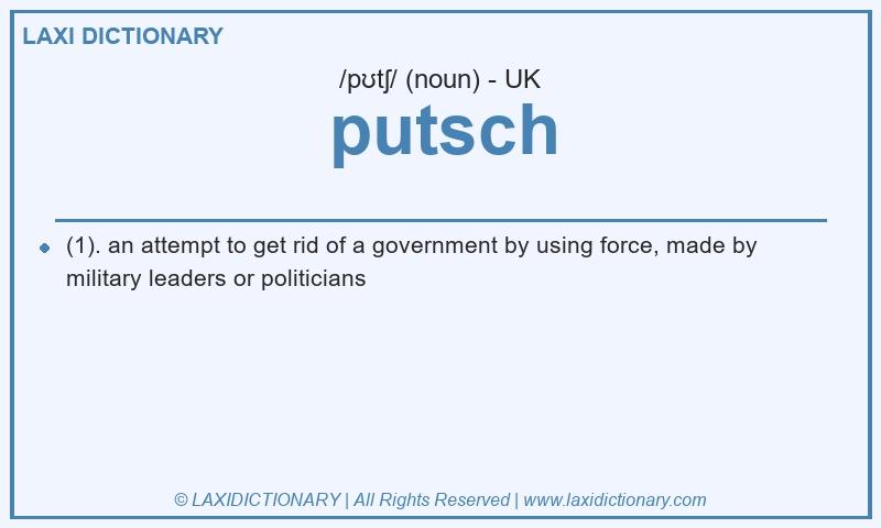 Definition putsch in British English