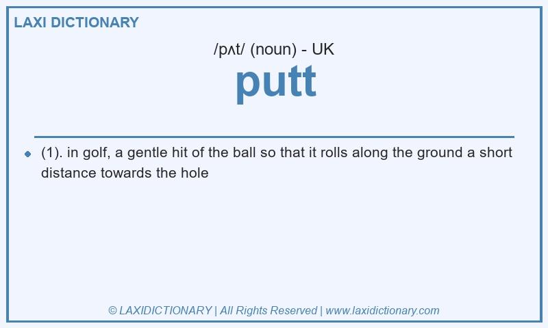 Definition putt in British English
