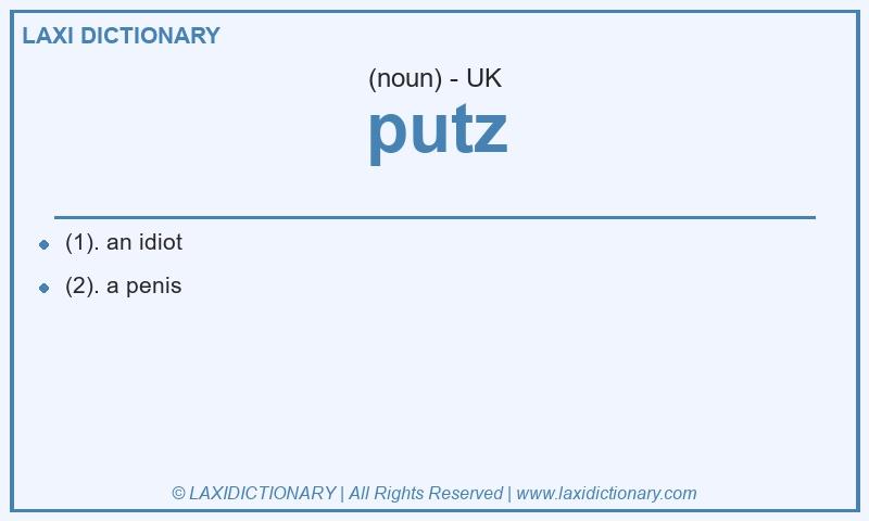 Definition putz in British English