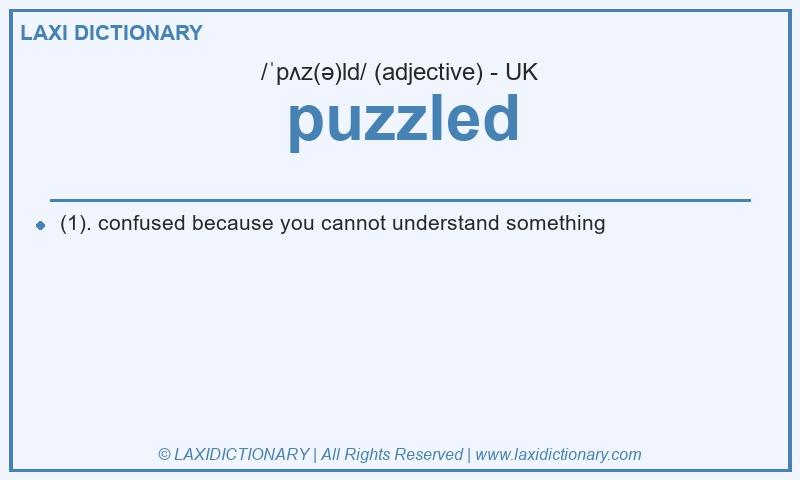 Definition puzzled in British English