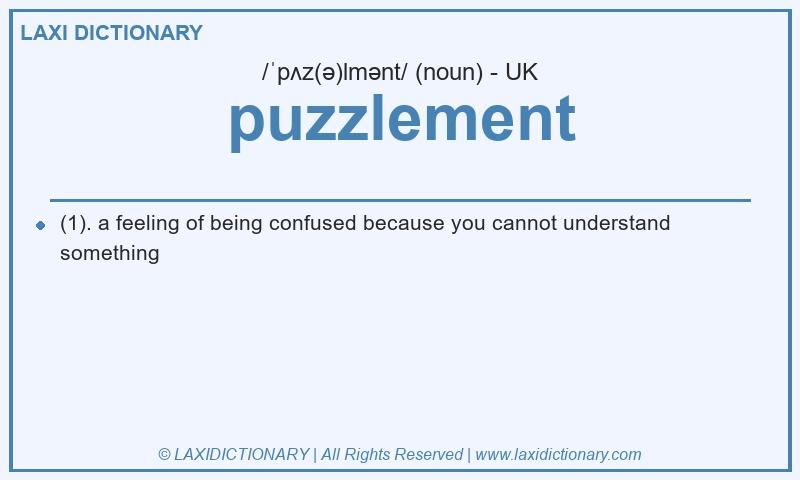 Definition puzzlement in British English