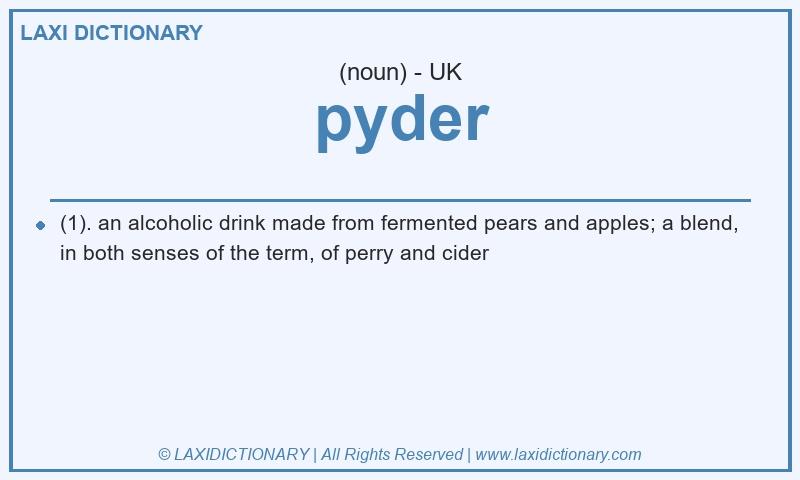 Definition pyder in British English