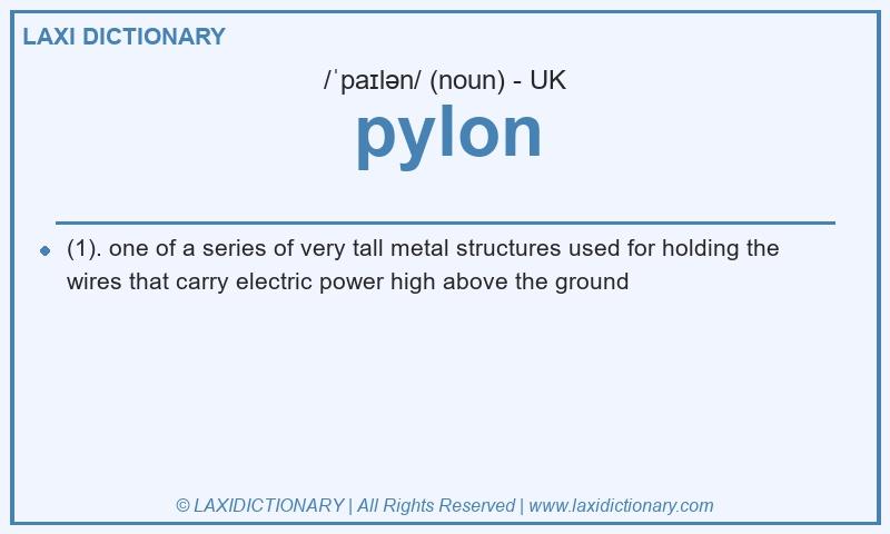 Definition pylon in British English