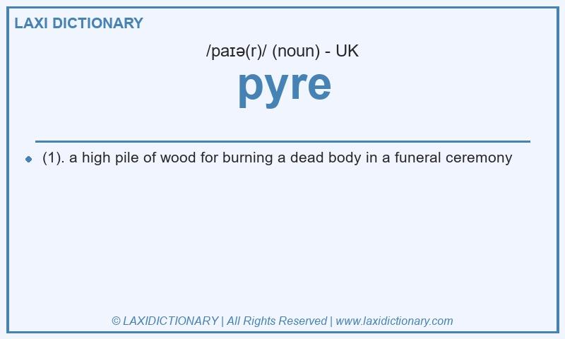 Definition pyre in British English