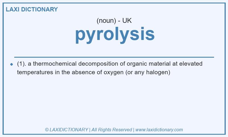 Definition pyrolysis in British English