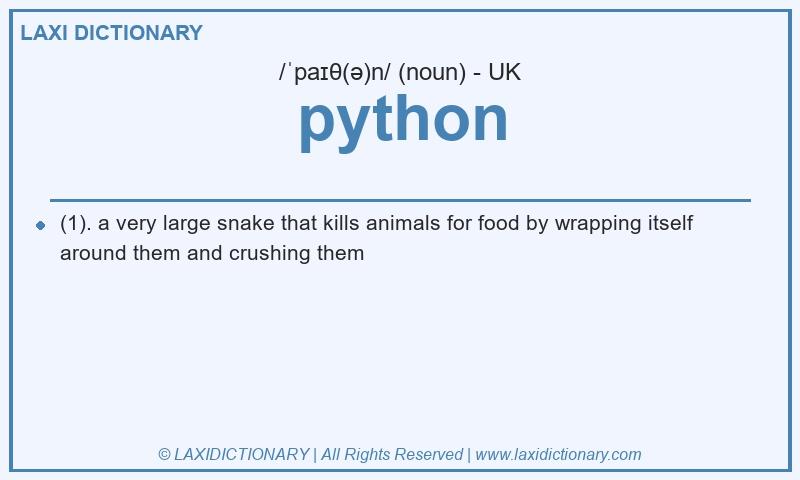 Definition python in British English