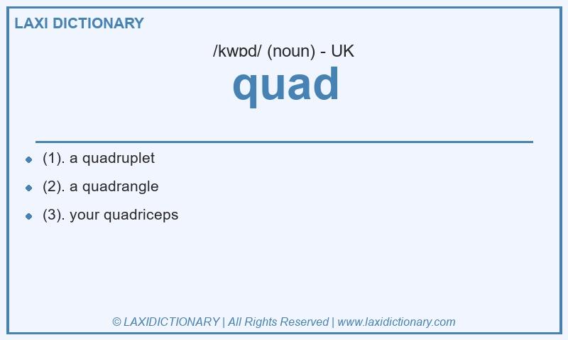 Definition quad in British English