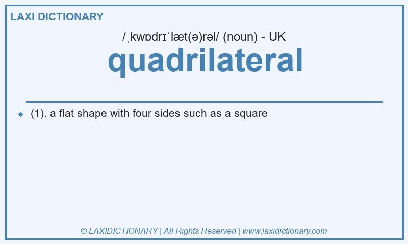 Definition quadrilateral in British English