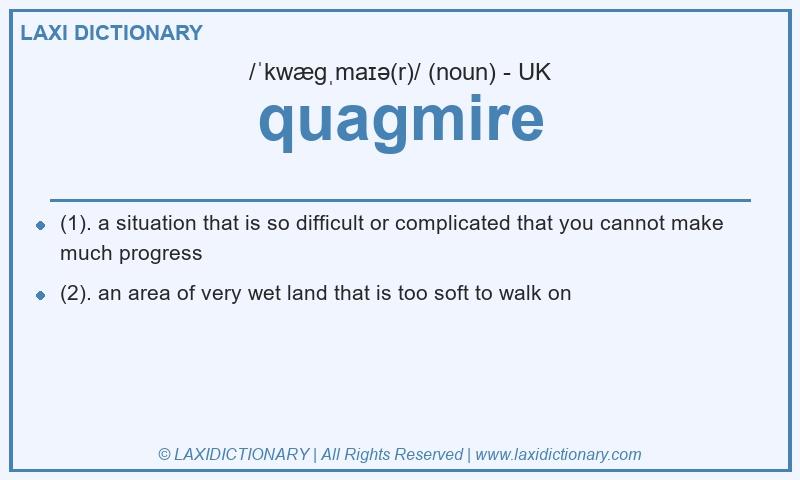Definition quagmire in British English