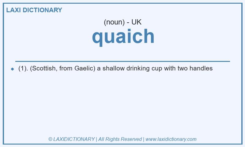 Definition quaich in British English