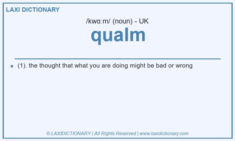 Definition qualm in British English