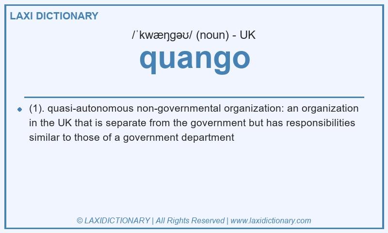 Definition quango in British English