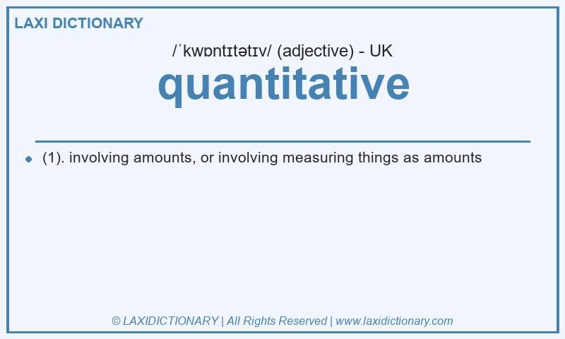 Definition quantitative in British English