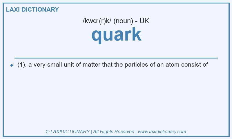 Definition quark in British English