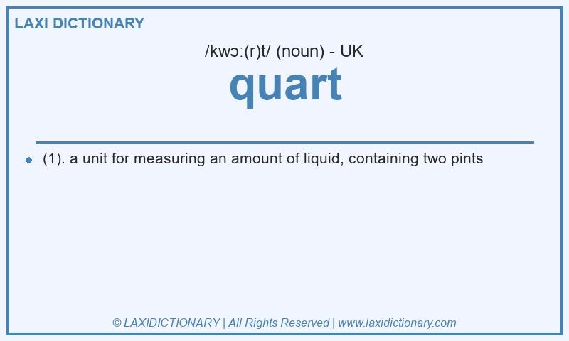 Definition quart in British English