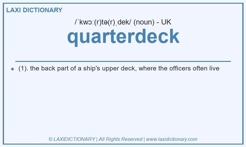 Definition quarterdeck in British English
