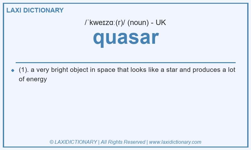 Definition quasar in British English