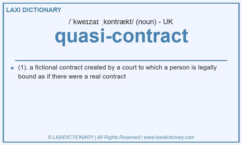 Definition quasi-contract in British English