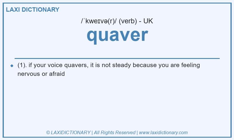 Definition quaver in British English