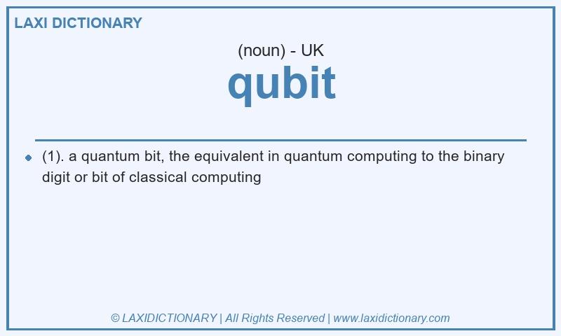 Definition qubit in British English