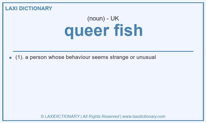 Definition queer fish in British English