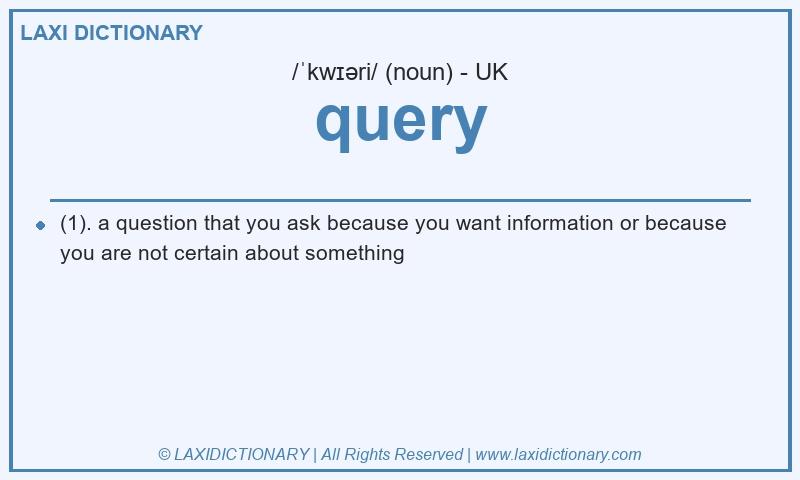 Definition query in British English