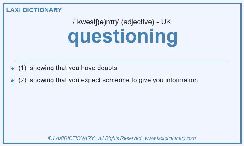 Definition questioning in British English