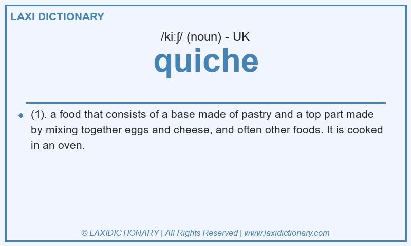 Definition quiche in British English
