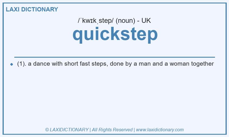 Definition quickstep in British English