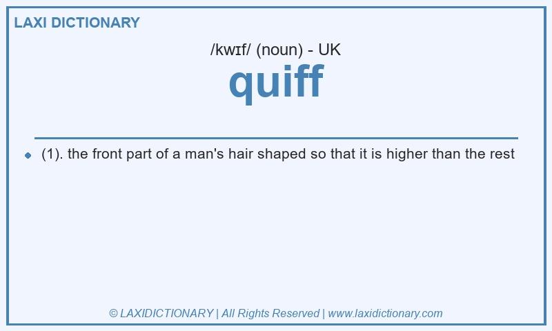 Definition quiff in British English