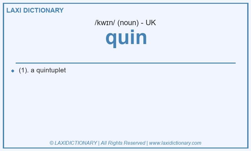 Definition quin in British English