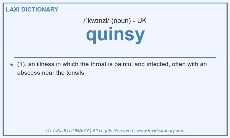 Definition quinsy in British English