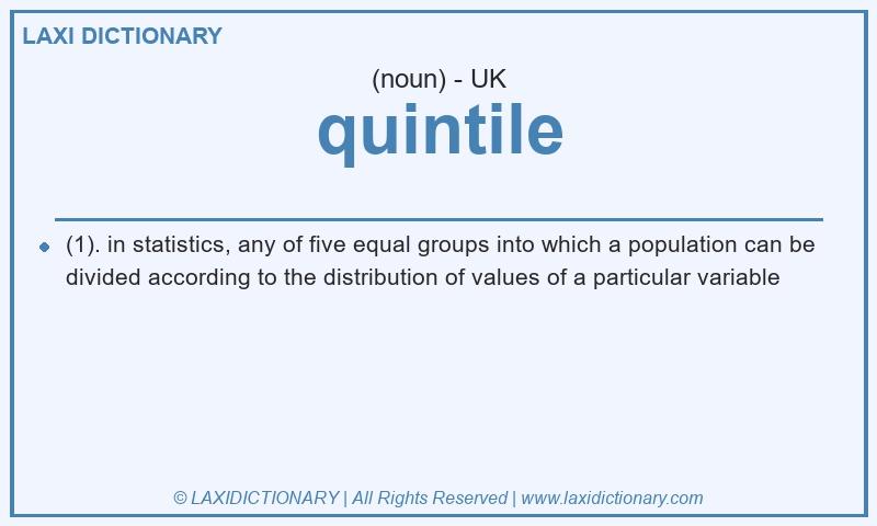 Definition quintile in British English