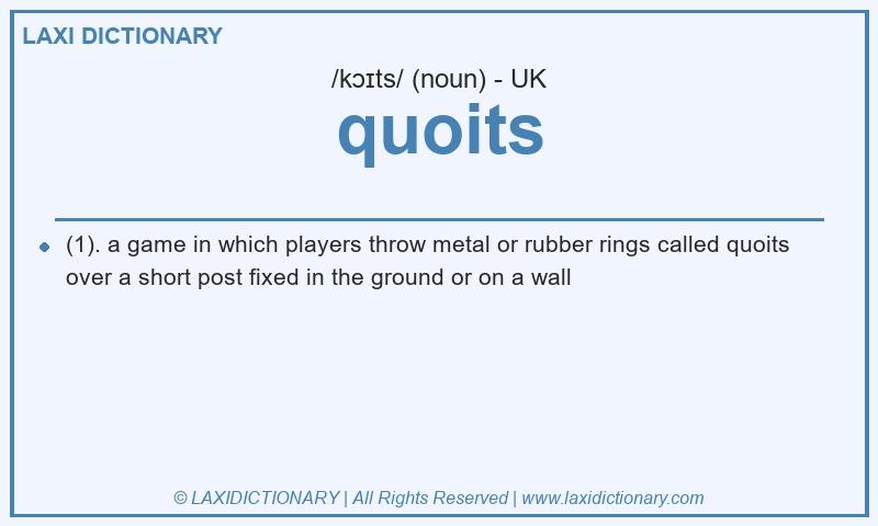 Definition quoits in British English