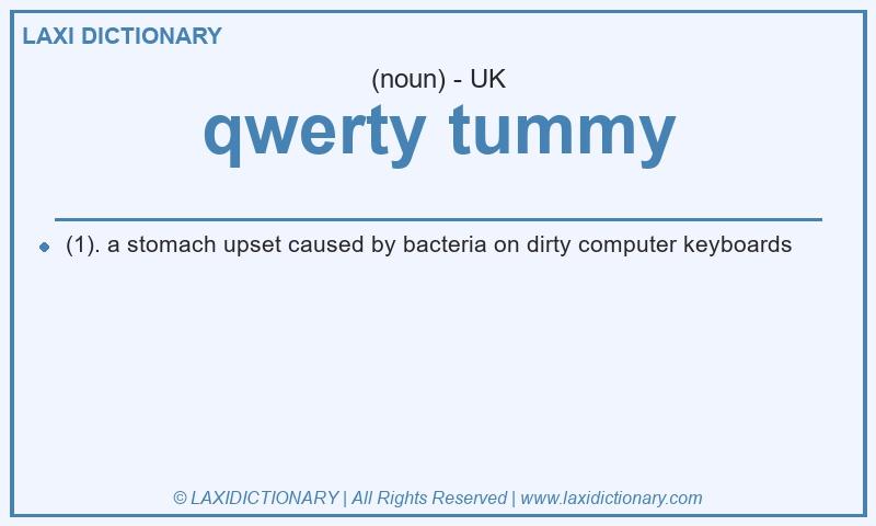 Definition qwerty tummy in British English